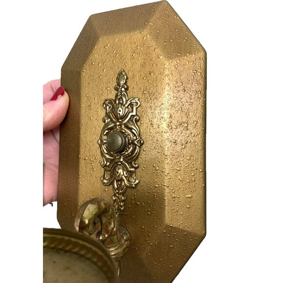 Vintage MCM Hollywood Regency Pair of Cylinder Wall Sconces - Picture 13 of 14